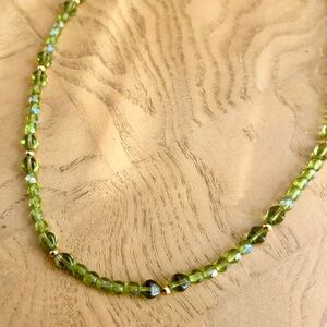 Handmade Green Beaded Necklace